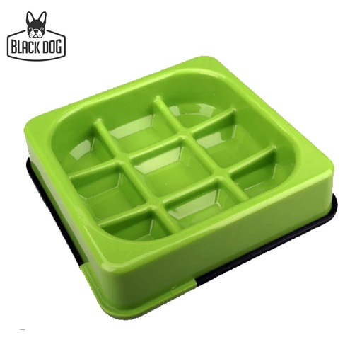 [10504108] WAFFLE - Slow feed bowl,chekered
