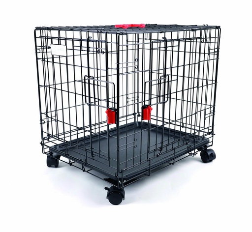 [10451808] VOYAGER Wire Crate - 2 doors L with Wheels patented SECURO lock