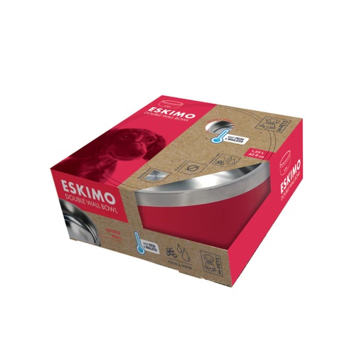[10530999] ESKIMO Double Wall Bowl 1.25 L - Red