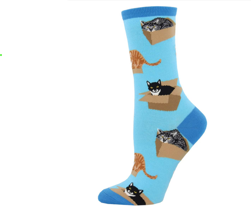 [WNC765-AZU] CAT IN A BOX - AZURE - 9-11