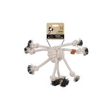 [10653901] COTO ECO ROPE DOG TOYS WHITE SPIDER 38CM