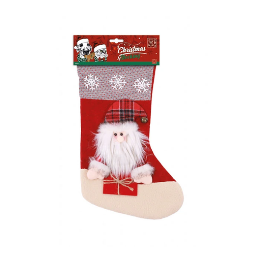 [10665999] CHRISTMAS STOCKING Dog Toy - Santa