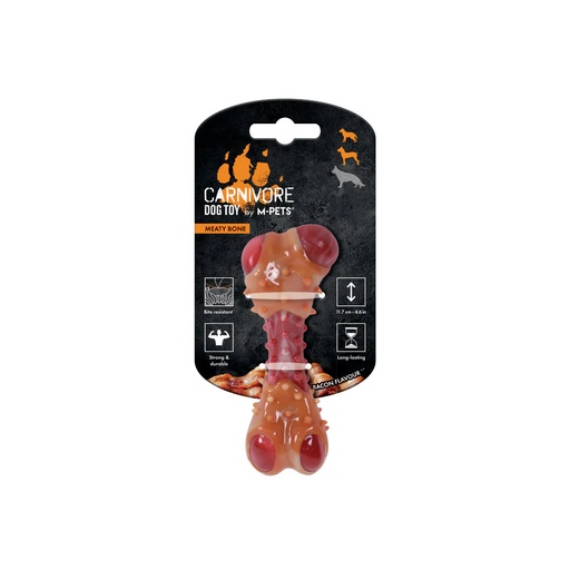 [10661499] CARNIVORE Dog Toy Meaty bone S - bacon flavour
