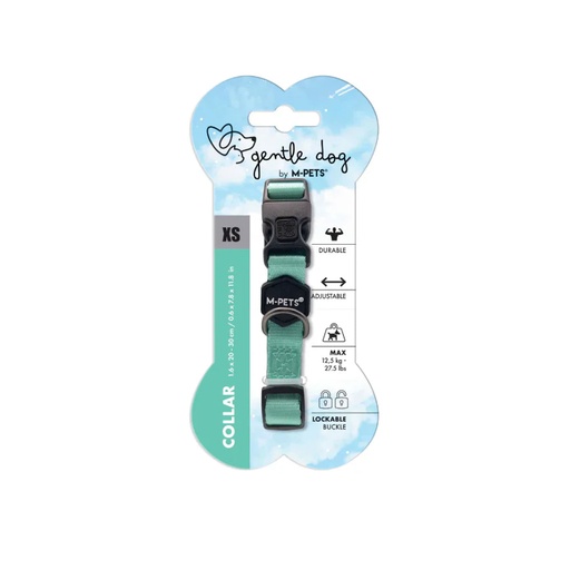 [10850399] GENTLE DOG Padded Collar S Green