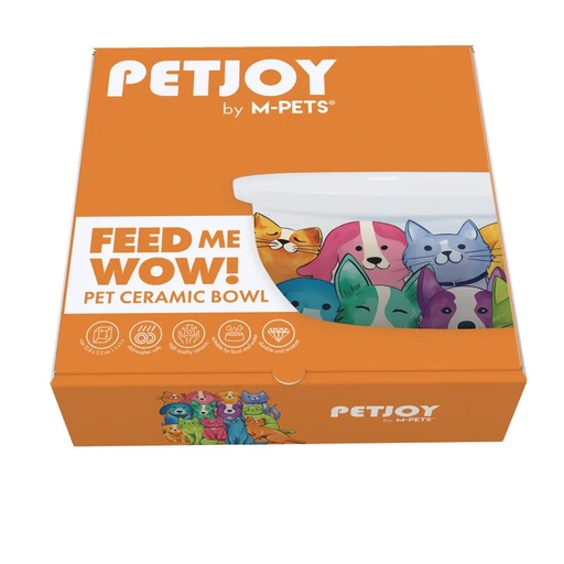 [60566999] PETJOY FeedMeWow Bowl PetFamily - Multicolor 300ml