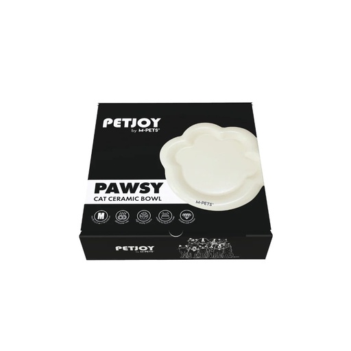 [20502299] PETJOY Pawsy Bowl M - White 175ml
