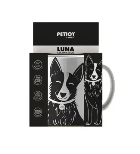 [60003999] PETJOY Mug Luna - Black & White 350ml