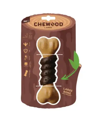 [10668599] CHEWOOD Dog toy Large Bone with rubber L